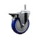 Service Caster 5'' Blue Polyurethane Wheel Swivel 7/16'' Grip Ring Stem Caster with Brake SCC-GR20S514-PPUB-BLUE-PLB-716138 - alternate 1